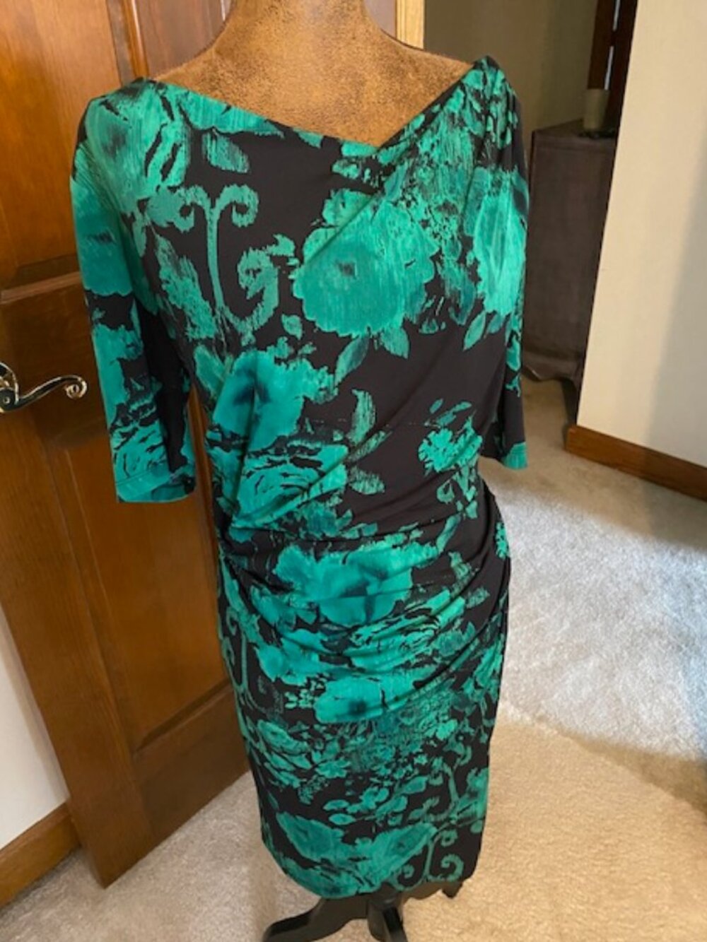 Faux Wrap Plus Size Floral Dress